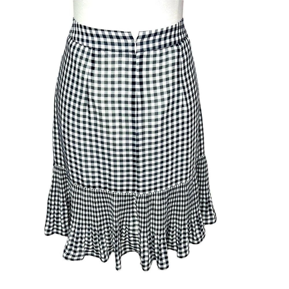 Ann Taylor Gingham Pleated Skirt - Picture 4 of 6